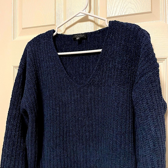 Lucky Brand navy chenille pullover - Picture 1 of 9